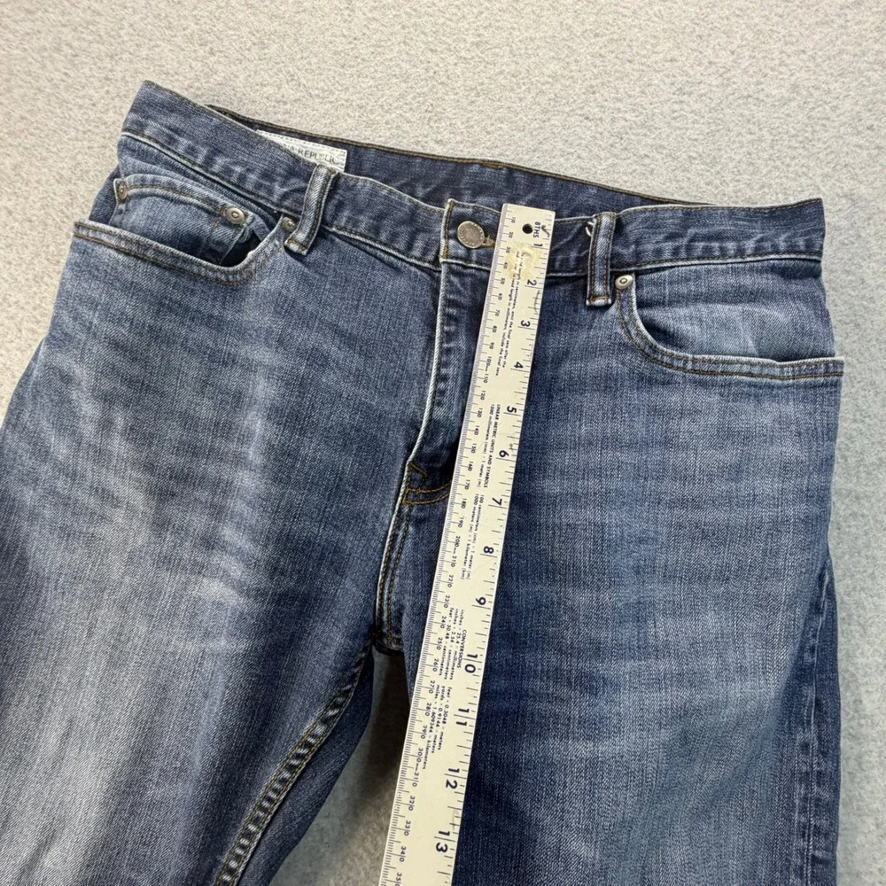 Banana Republic Straight Leg Jeans Mens 33x30 Medium Wash Blue Stretch Denim